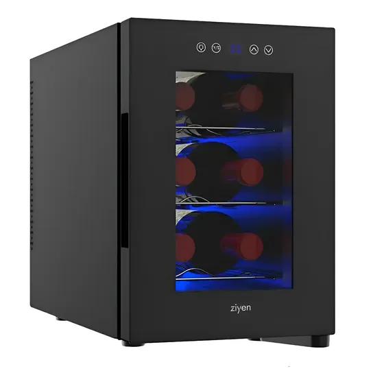 Cava De Vinos Ziyen Capacidad 6 Botellas Refrigeracion Iluminacion Interior LED
