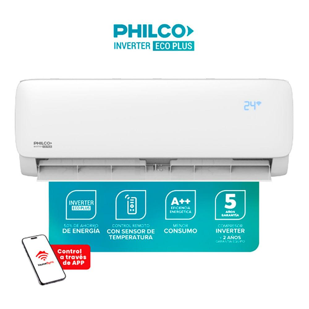 Aire Acondicionado Split Inverter Philco 8750 Watt Frio Calor Phin90hc3awfpi