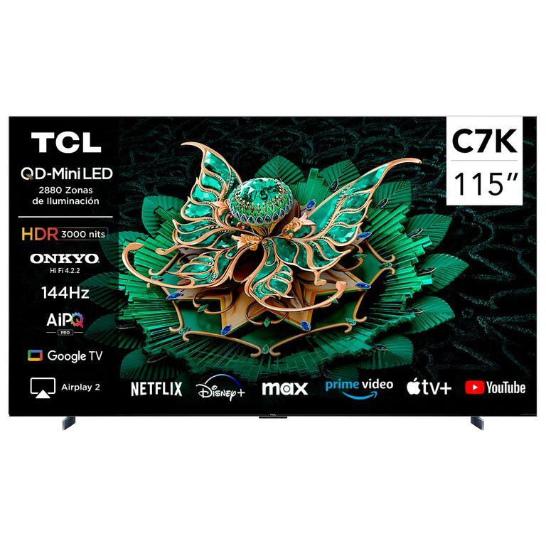 Smart TV 115" TCL 4K QLED Mini LED 115C7K - Negro