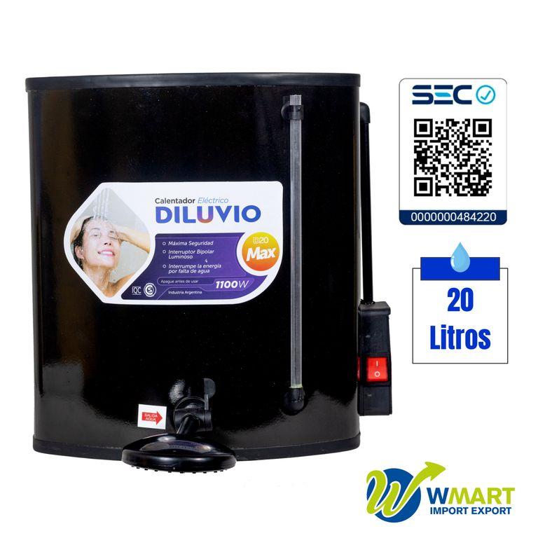 Calefon Ducha Electrica Diluvio Negro