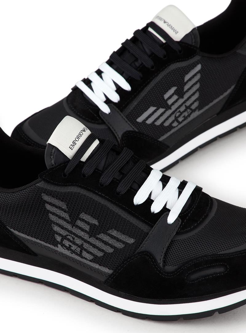 SNEAKERS IN MESH E SUEDE - EMPORIO ARMANI - Albero
