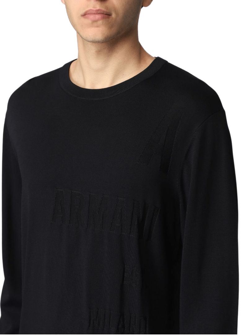 MAGLIONE IN COTONE JACQUARD - AX ARMANI EXCHANGE - Albero
