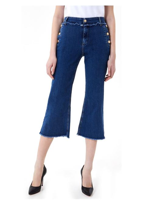 JEANS CROPPED CON BOTTONI - LIU JO BLUE DENIM - Albero