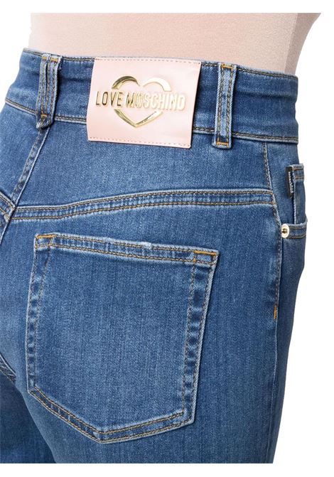 JEANS A VITA ALTA CROP - LOVE MOSCHINO - Albero