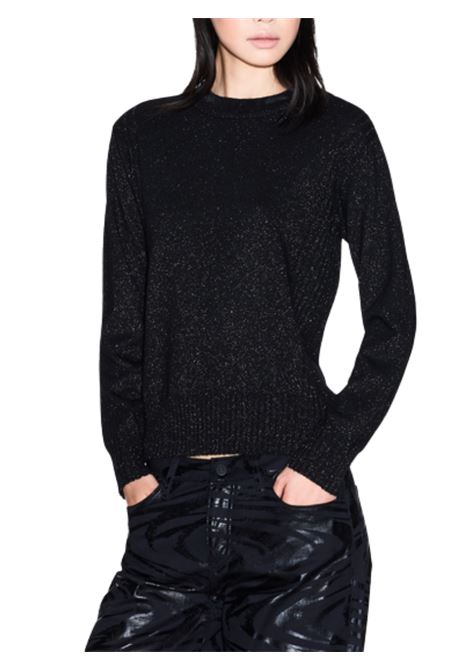 MAGLIA IN LUREX AX ARMANI EXCHANGE | Maglia | XW001164AF16181MC026BLACKSILVERLUREX