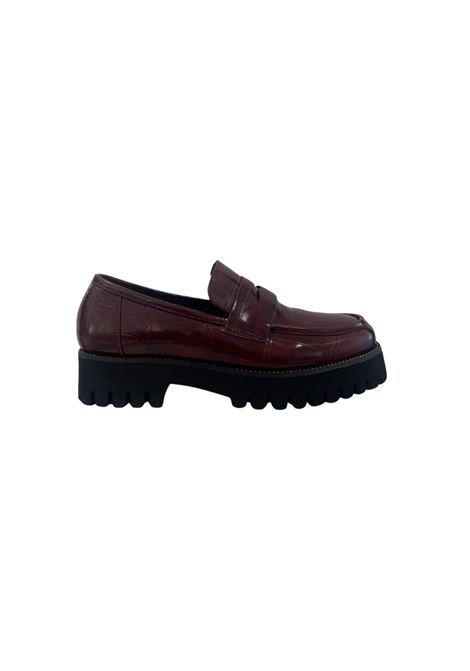 MOCASSINO IN PELLE EXE' | Mocassino | PB6252H1527BORDEAUXCROCO