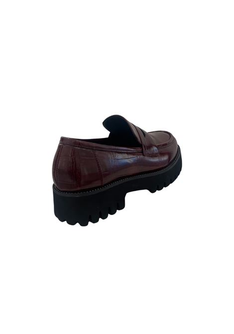 MOCASSINO IN PELLE EXE' | Mocassino | PB6252H1527BORDEAUXCROCO