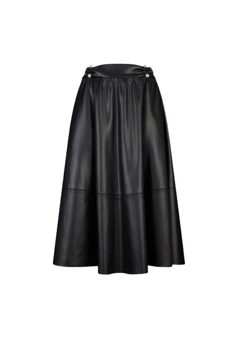 GONNA MIDI  IN SIMIL PELLE LIU JO BLACK | Gonna | CF5015E062422222NERO