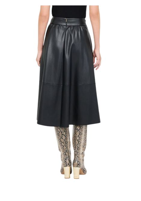 GONNA MIDI  IN SIMIL PELLE LIU JO BLACK | Gonna | CF5015E062422222NERO