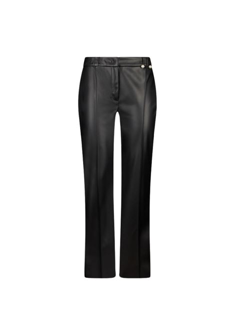 PANTALONE FLARE IN SIMIL PELLE LIU JO BLACK | Pantalone | CF5016E062422222NERO