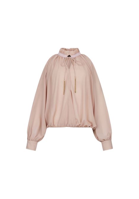 BLUSA IN GEORGETTE LIU JO BLACK | Blusa | CF5396TS869X0702LIGHTCIPRIA