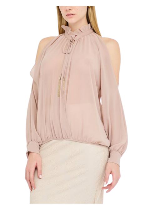 BLUSA IN GEORGETTE LIU JO BLACK | Blusa | CF5396TS869X0702LIGHTCIPRIA