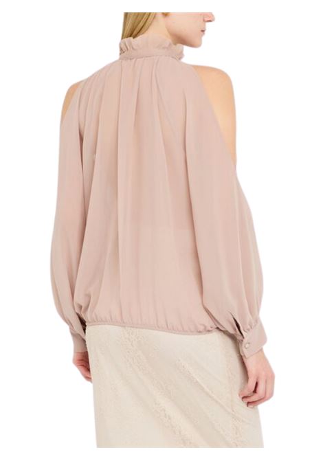 BLUSA IN GEORGETTE LIU JO BLACK | Blusa | CF5396TS869X0702LIGHTCIPRIA