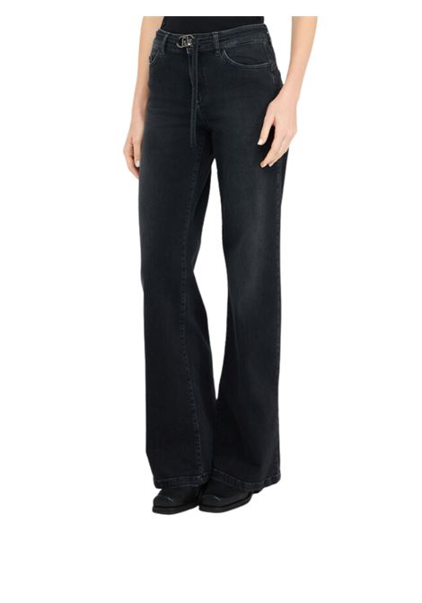 JEANS FLARE BOTTOM UP LIU JO BLUE DENIM | Pantalone | UF5100D02648L451BLACK