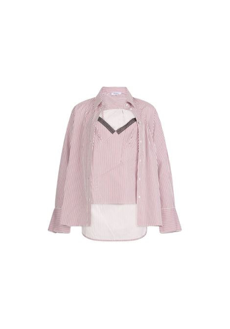 CAMICIA CON TOP ABBINATO LIU JO BLUE DENIM | Camicia | UF5242T981403N05BIANCOROYAL