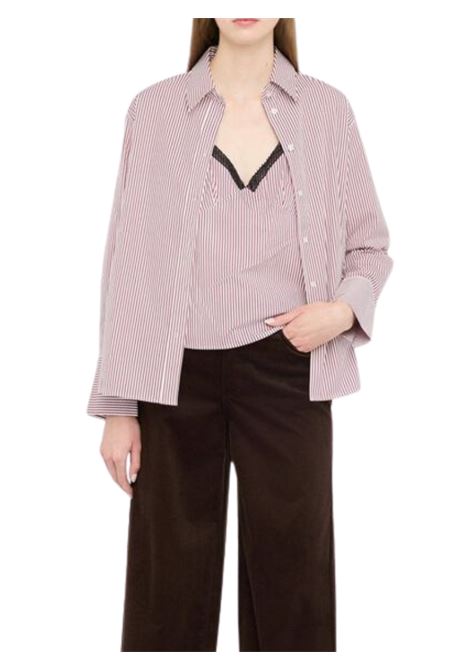 CAMICIA CON TOP ABBINATO LIU JO BLUE DENIM | Camicia | UF5242T981403N05BIANCOROYAL