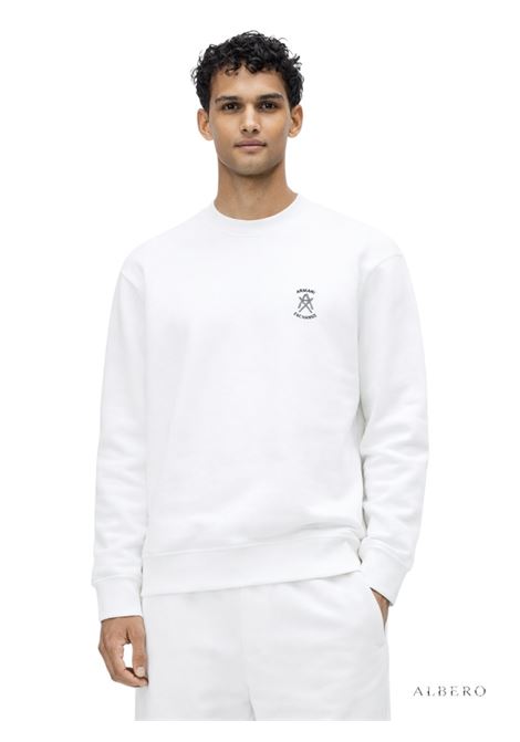 FELPA CON LOGO AX ARMANI EXCHANGE | Felpa | XM001777AF10818U0009OFFWHITE