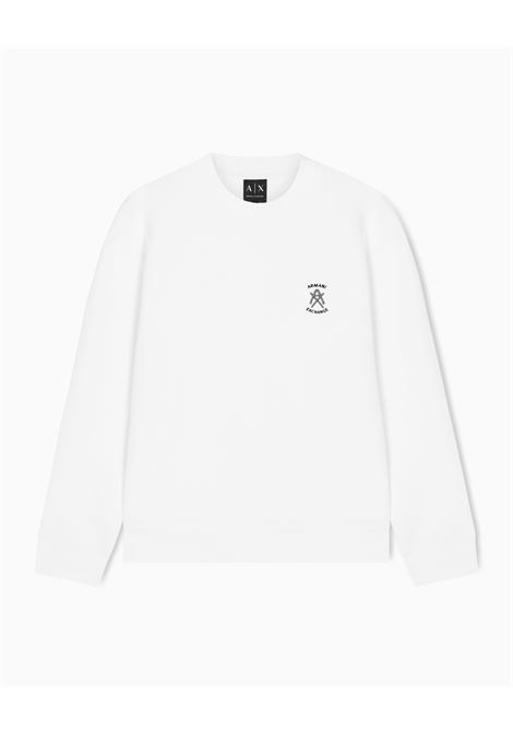 FELPA CON LOGO AX ARMANI EXCHANGE | Felpa | XM001777AF10818U0009OFFWHITE