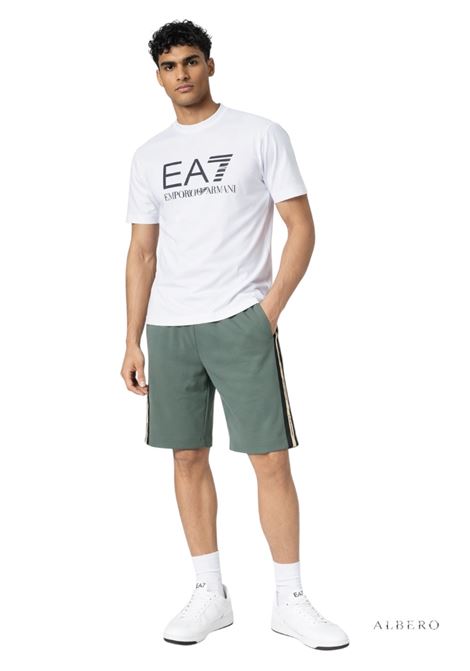 BERMUDA CON TAPE LOGO E.A. 7 | Bermuda | 7M001481AF12660U7260CILANTRO