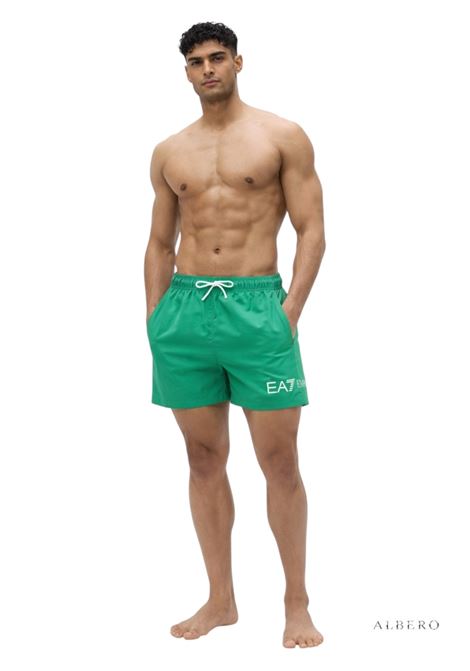 COSTUME CON LOGO E.A. 7 | Boxer mare | 7M002000AF13049M7184HOLLYGREENWHITE