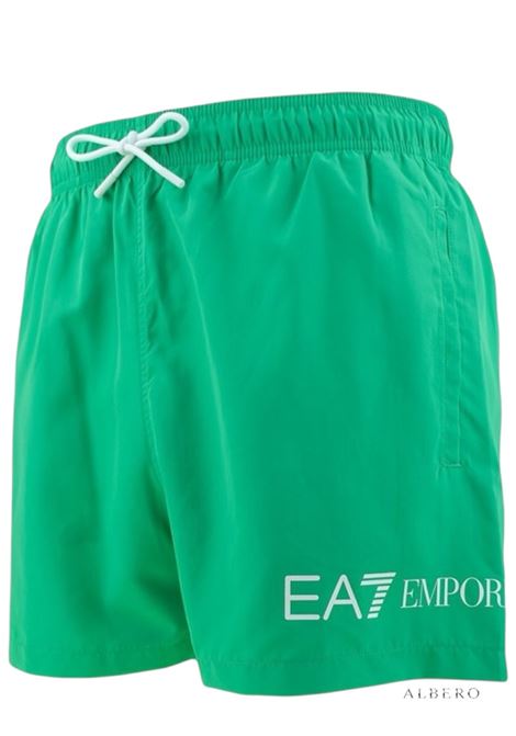 COSTUME CON LOGO E.A. 7 | Boxer mare | 7M002000AF13049M7184HOLLYGREENWHITE