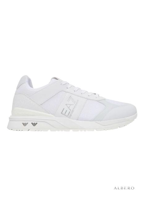 SNEAKERS CON LOGO E.A. 7 | Sneakers | 7X000656AF13550MZ024WHITESILVER