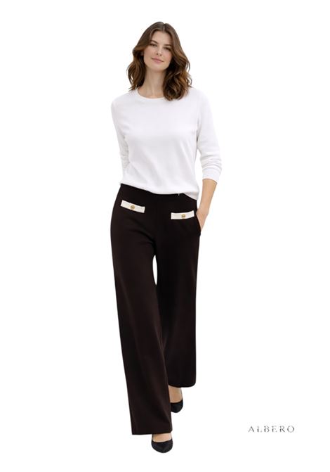 PANTALONE IN MAGLIA JADA SIMON | Pantalone | PB76956PMORO