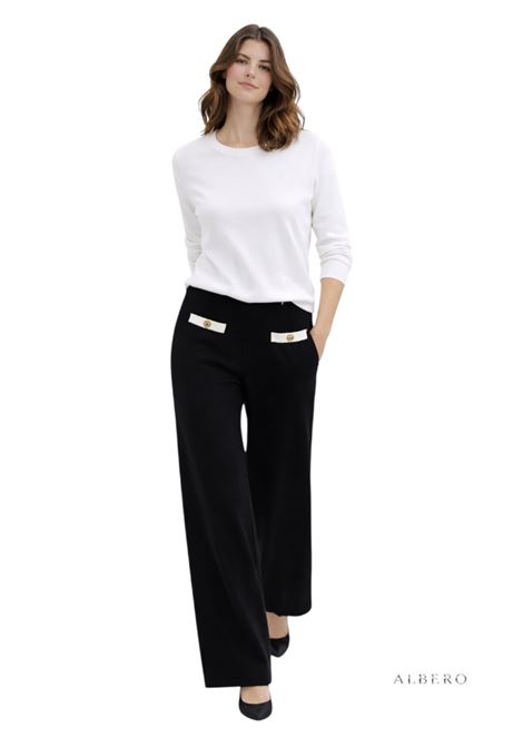 PANTALONE IN MAGLIA JADA SIMON | Pantalone | PB76956PNERO