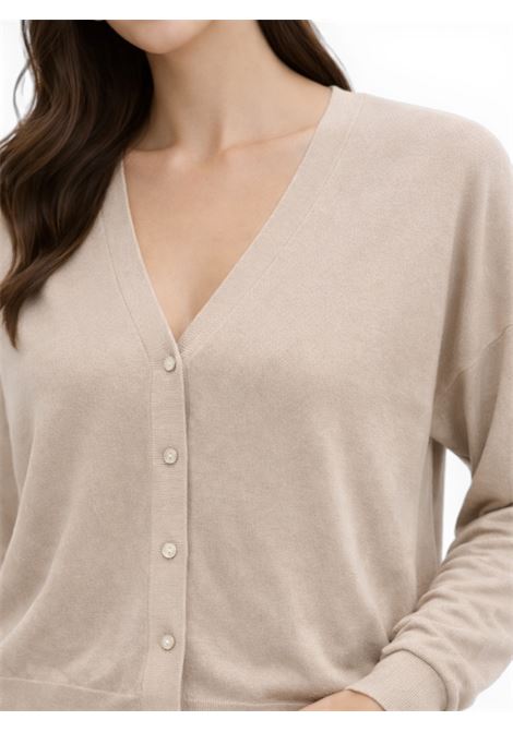 CARDIGAN IN MAGLIA LEGGERA JADA SIMON | Cardigan | PQ76983BEIGE
