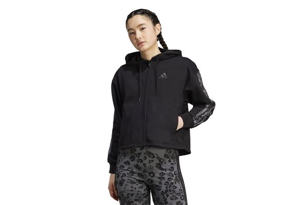 Felpa con cappuccio a 3 strisce in French Terry Adidas donna ADIDAS | Felpe | JM1862-