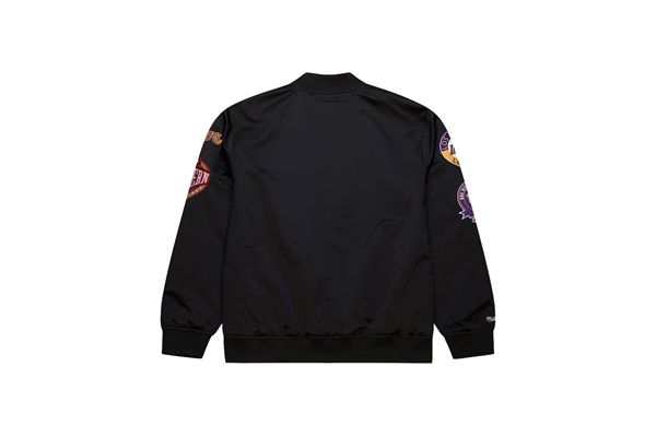 Giubbino Mitchell & Ness Los Angeles Lakers Blackout Collection Vintage Full-Snap Satin MITCHELL&NESS | Giubbini | JK15027LALBLCK