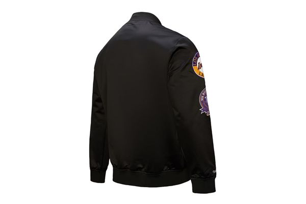 Giubbino Mitchell & Ness Los Angeles Lakers Blackout Collection Vintage Full-Snap Satin MITCHELL&NESS | Giubbini | JK15027LALBLCK