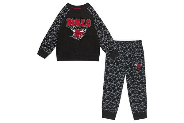 Completo felpa e pantaloni Nothing But Net dei Chicago Bulls Outerstuff bambini OUTERSTUFF | Tute | K2T1FJLBBULLS