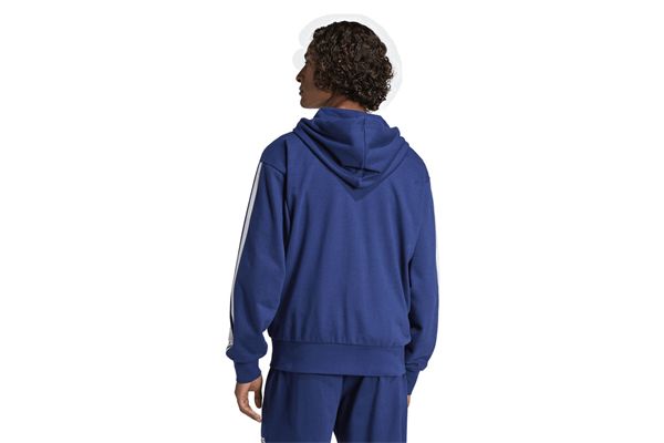 Felpa con cappuccio Adidas Essentials 3-Stripes French Terry Full-Zip ADIDAS | Felpe | JE6341-