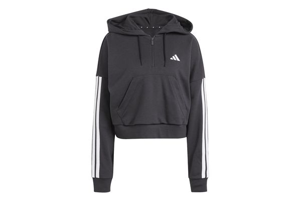 Felpa Adidas con cappuccio Essentials 3-Stripes French Terry Quarter-Zip donna ADIDAS | Felpe | JN1956-