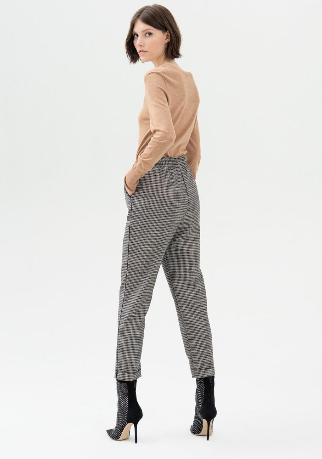 pantalone grigio a quadretti - fracomina - AnyAnyLuxury