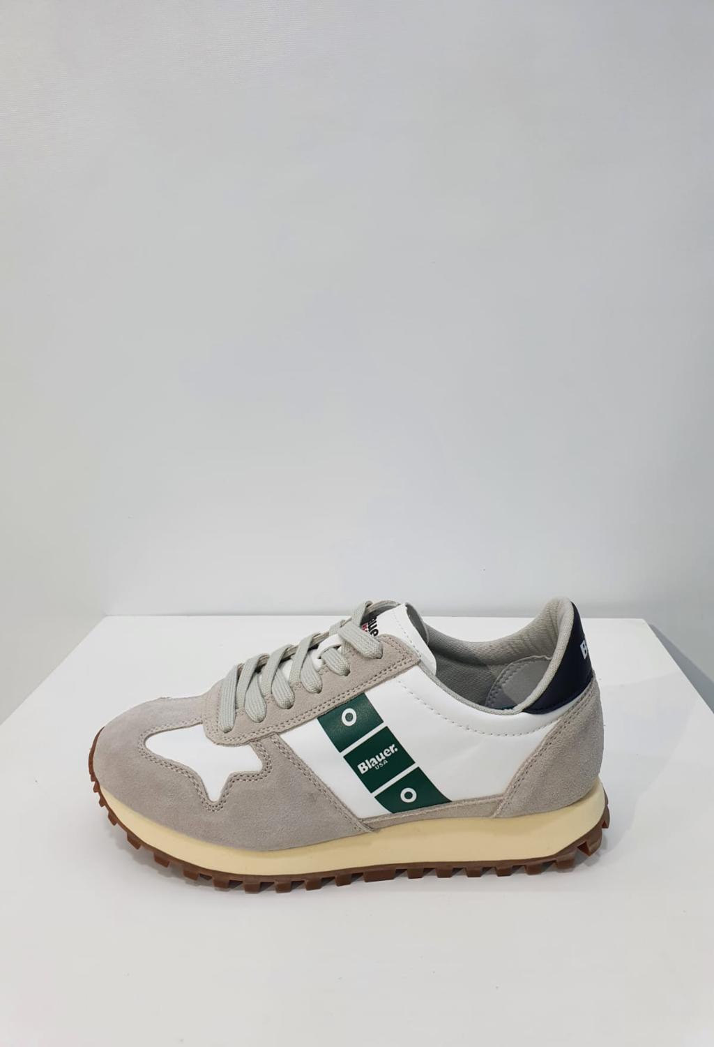 snekaers bianca e grigia - blauer.shoes - AnyAnyLuxury