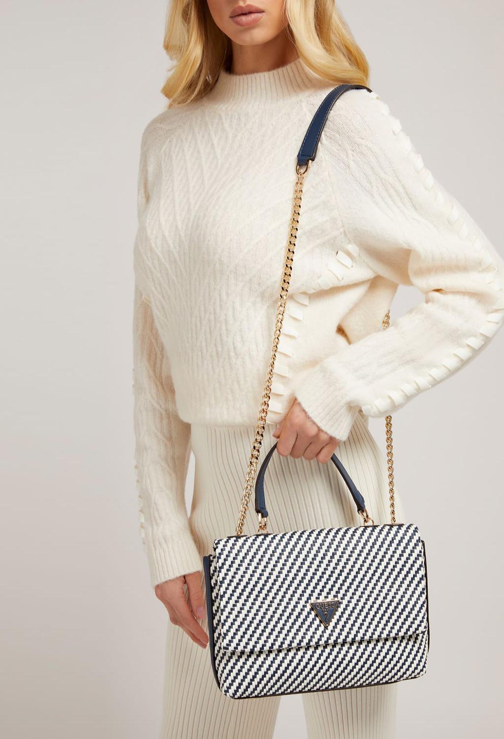 tracolla bianca e blu intrecciata - GUESS borse - AnyAnyLuxury