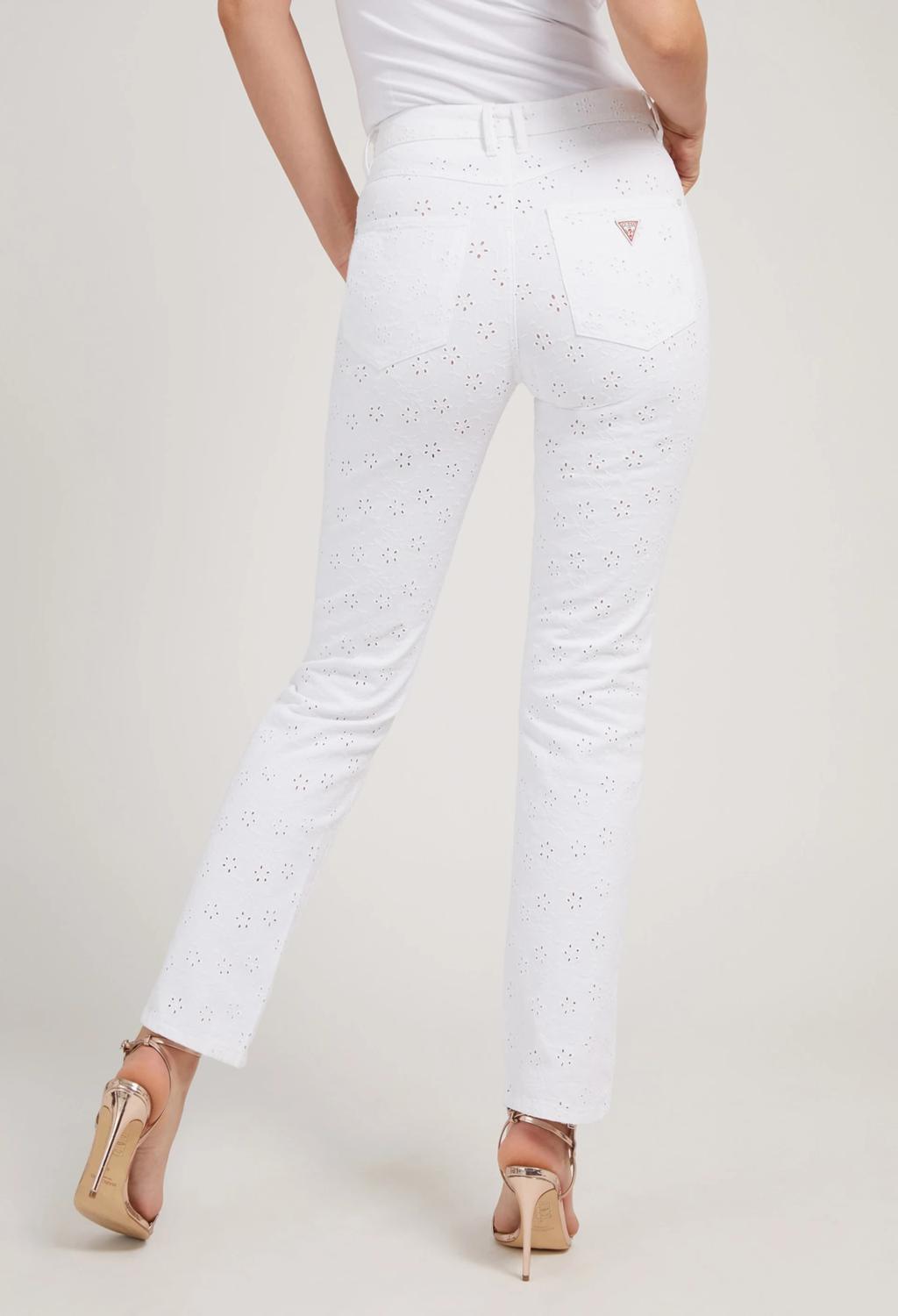 pantalone a zampa in pizzo sangallo - GUESS - AnyAnyLuxury