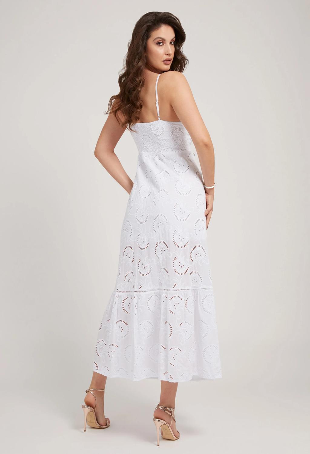abito in pizzo sangallo bianco - GUESS - AnyAnyLuxury