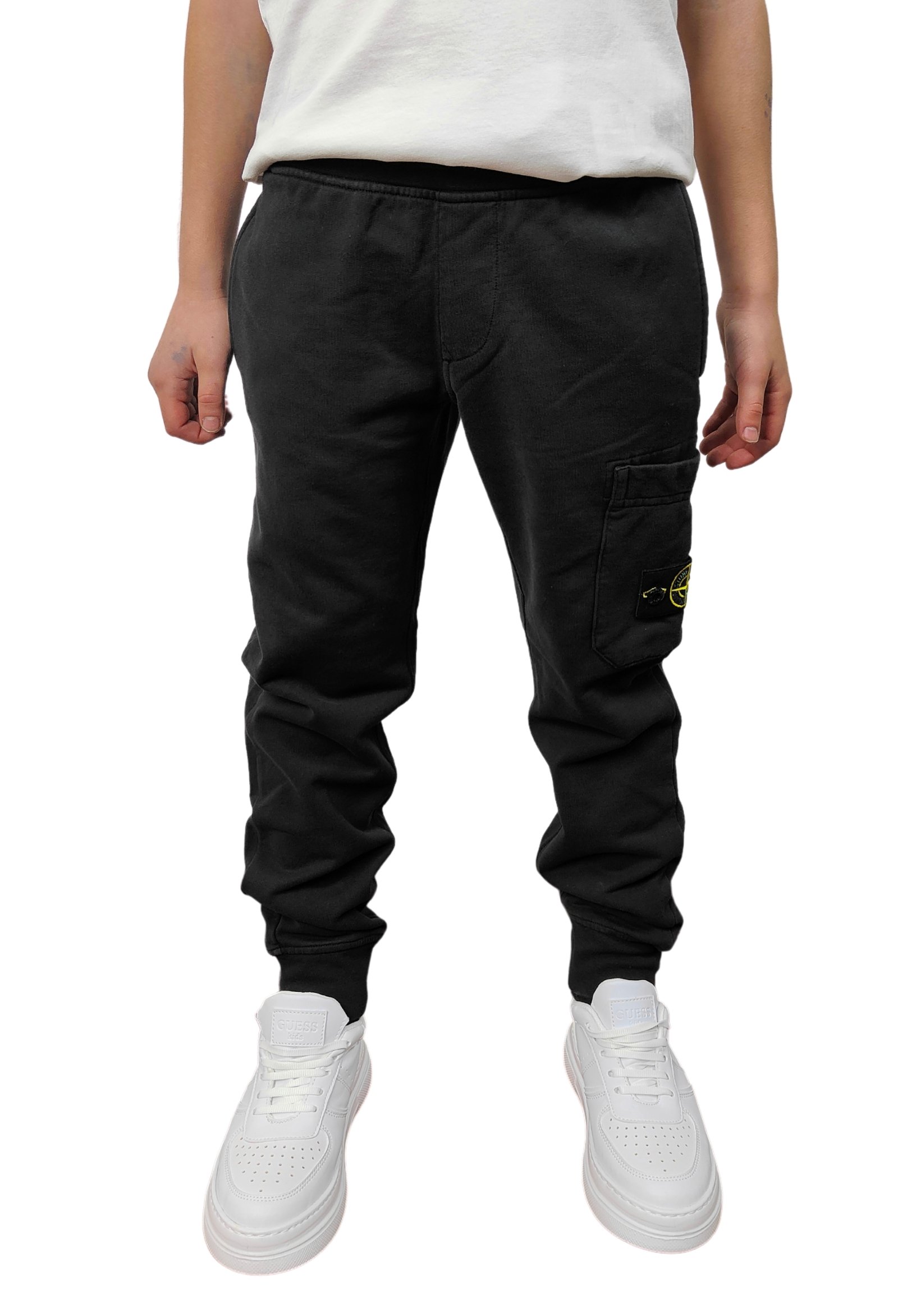 pantaloni in felpa neri - stone island - AnyAnyLuxury