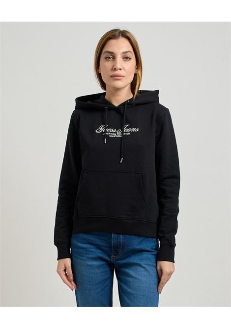 Felpa nera GUESS jeans | Maglieria & Felpe | W5YQ13K6814JBLK