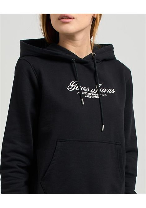 Felpa nera GUESS jeans | Maglieria & Felpe | W5YQ13K6814JBLK