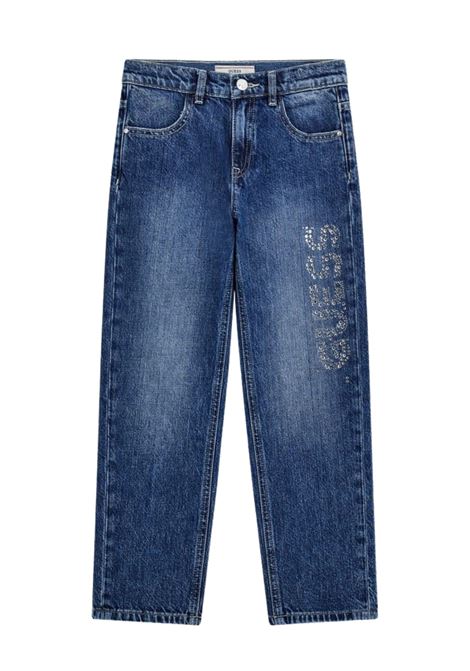 jeans logo strass GUESS kids | Pantaloni | J5YA09D45E0RKLI