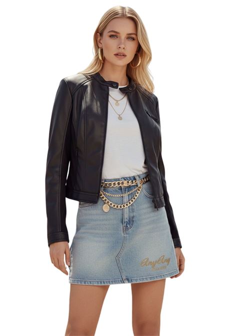 giubbino biker eco pelle GUESS | Capispalla | W4YL04WE480JBLK