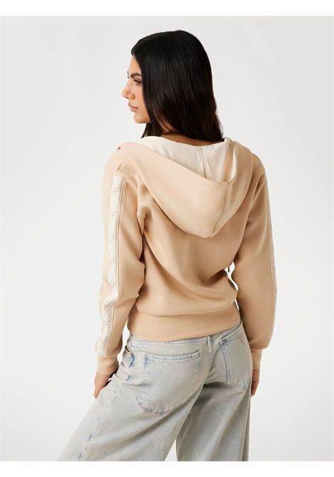 Felpa beige GUESS | Maglieria & Felpe | W5YQ05KBYE2A11T