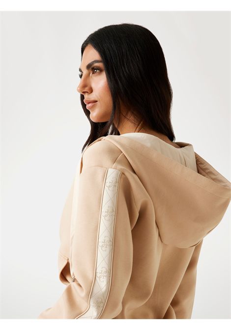Felpa beige GUESS | Maglieria & Felpe | W5YQ05KBYE2A11T