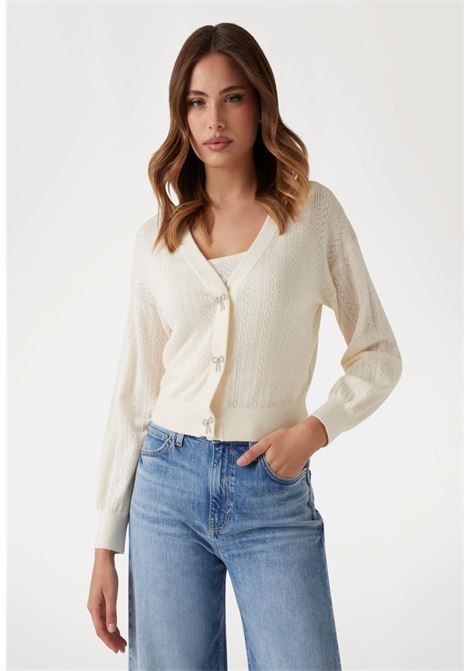 Cardigan panna GUESS | Maglieria & Felpe | W5YR01Z2ZK2G012