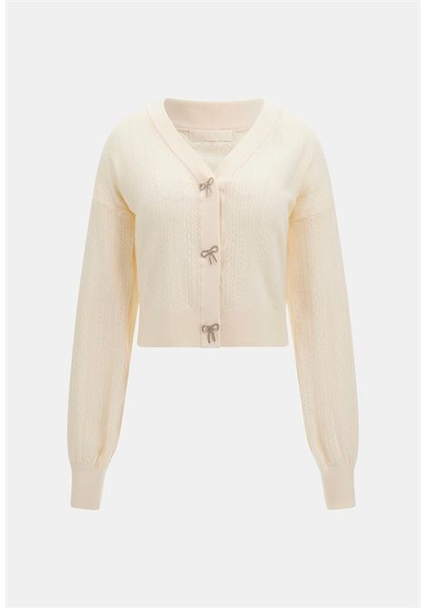 Cardigan panna GUESS | Maglieria & Felpe | W5YR01Z2ZK2G012