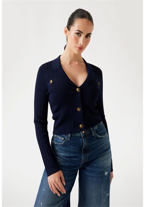 Cardigan blu GUESS | Maglieria & Felpe | W5YR11Z0130G7V2